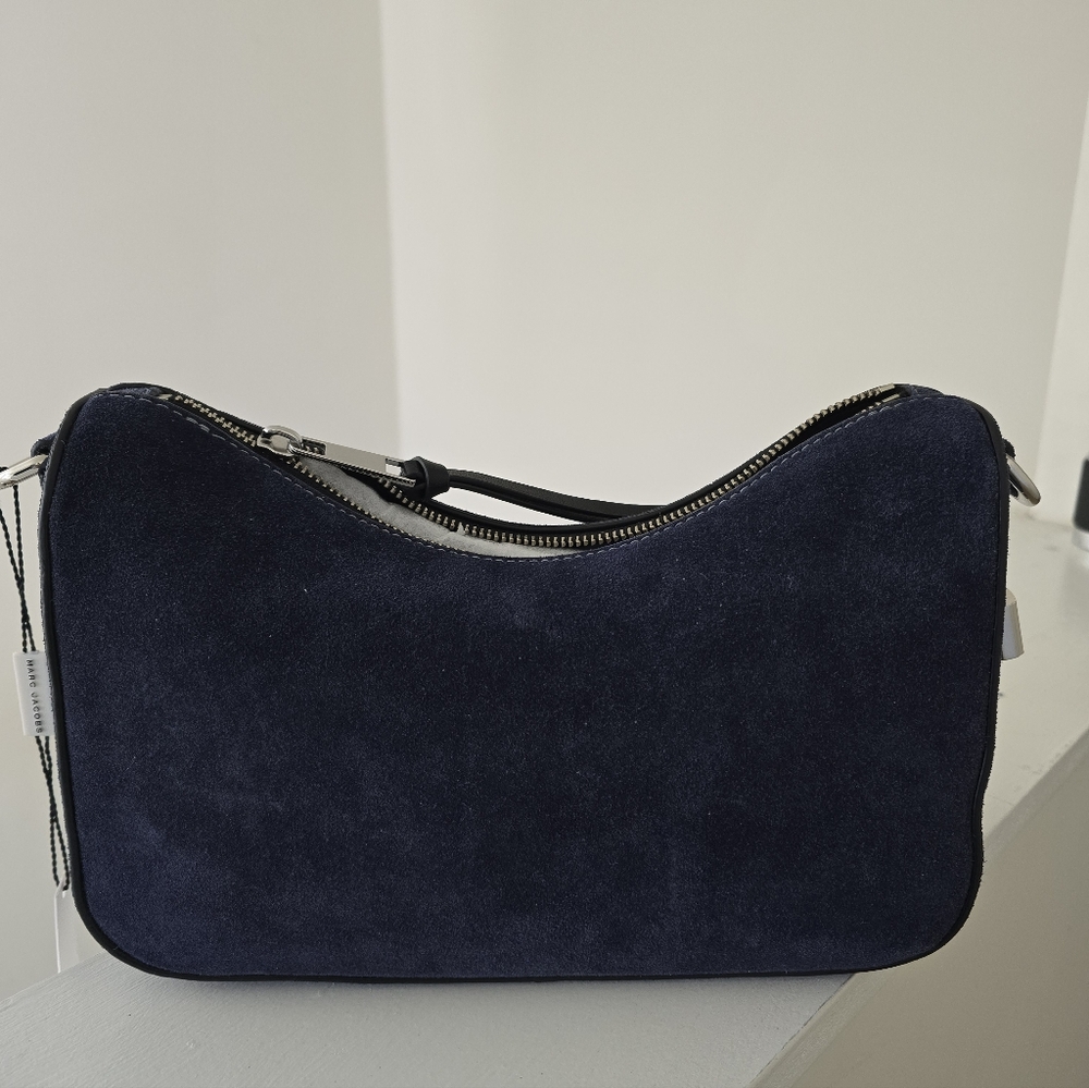 Authentic, New Marc Jacobs Navy Suede Handbag - Picture 7 of 13